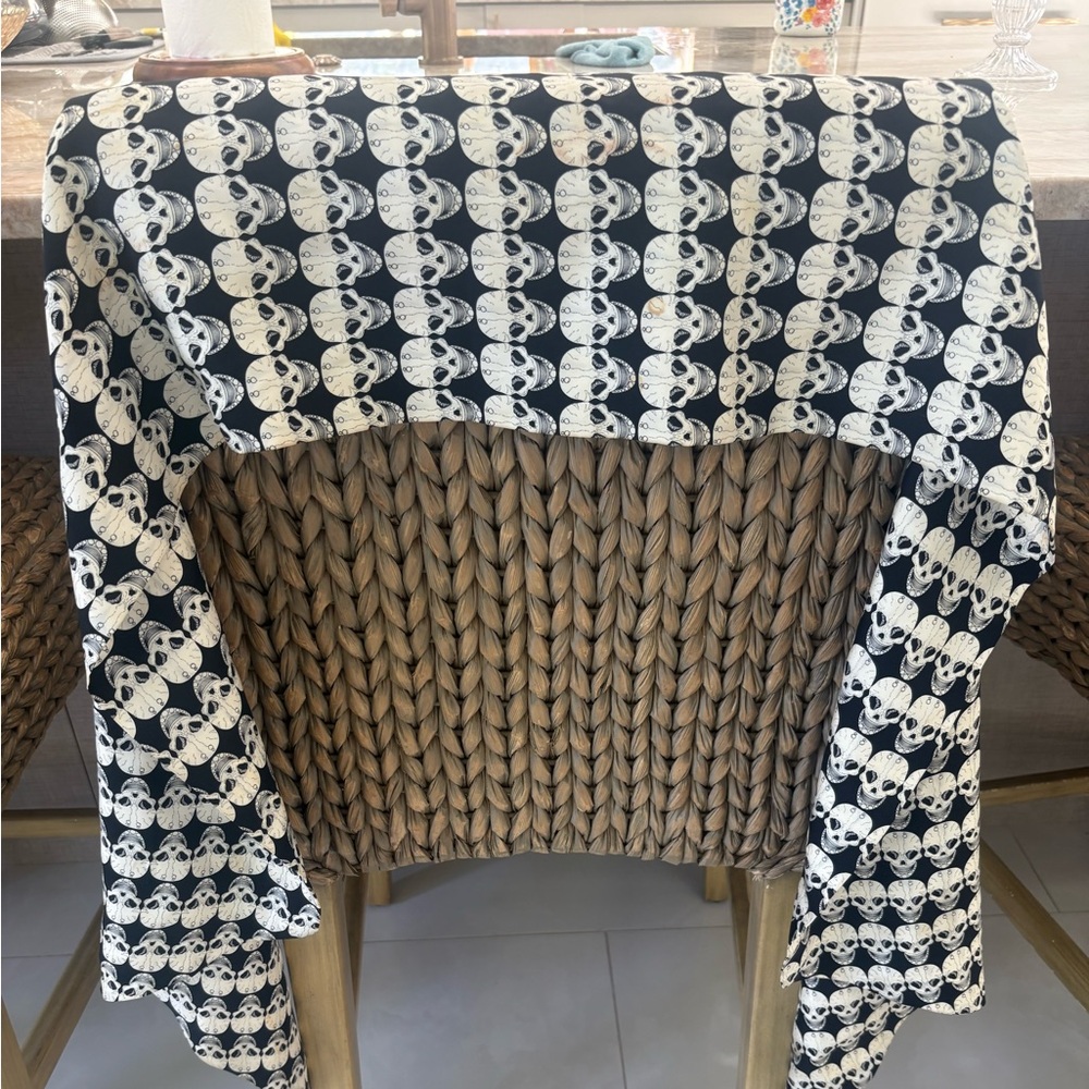 Thomas Wylde Skull Patterned Scarf